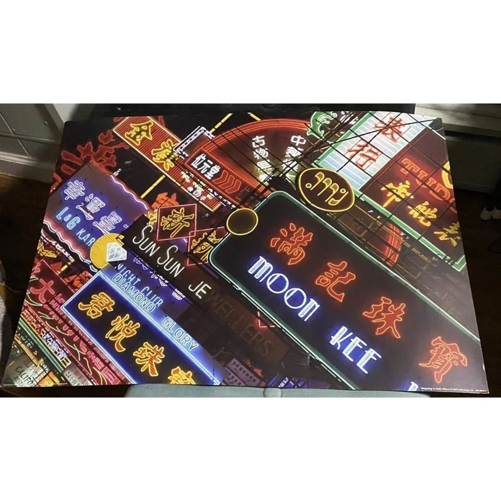 Ikea Poster Walter Bibikow Neon Signs Lights Hong Kong 2005